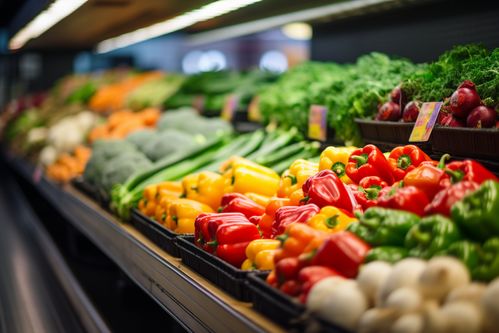 農產(chǎn)品新鮮蔬菜貨架攝影圖 攝影圖